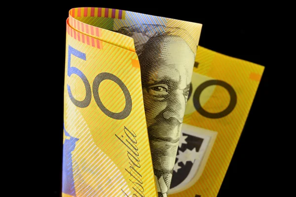 Австралийская купюра на 50 долларов — стоковое фото