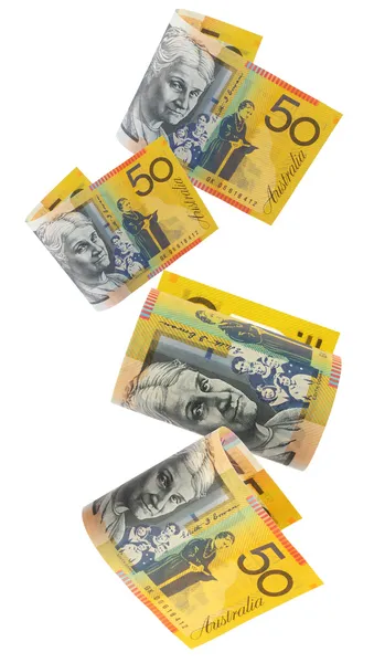 Aussie para düşüyor, — Stok fotoğraf