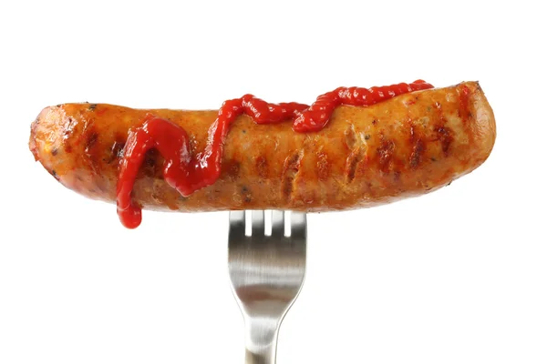 Hot Dog mit Ketchup — Stockfoto