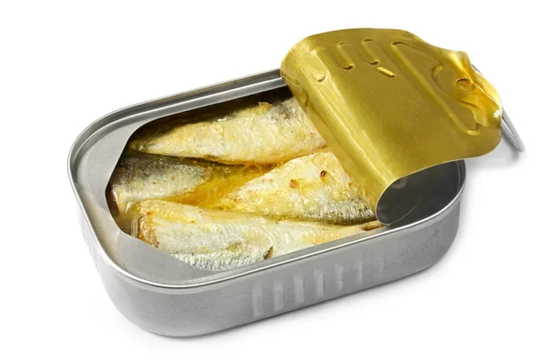 Kan av sardiner — Stockfoto
