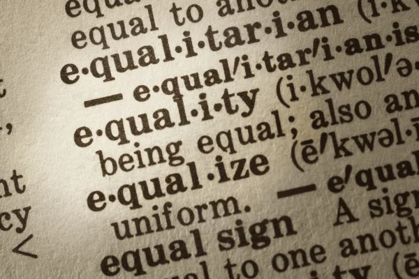 Definición de igualdad — Foto de Stock