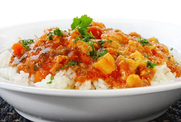 Chicken Curry and Rice — Stock Photo, Image