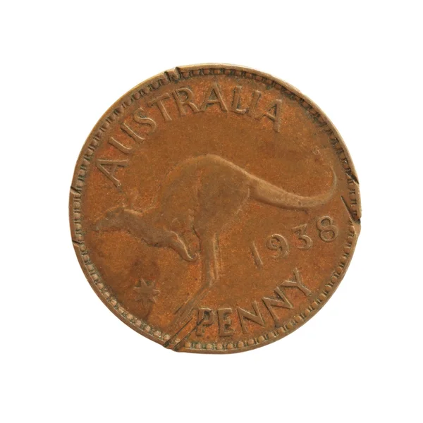 Alter australischer penny — Stockfoto
