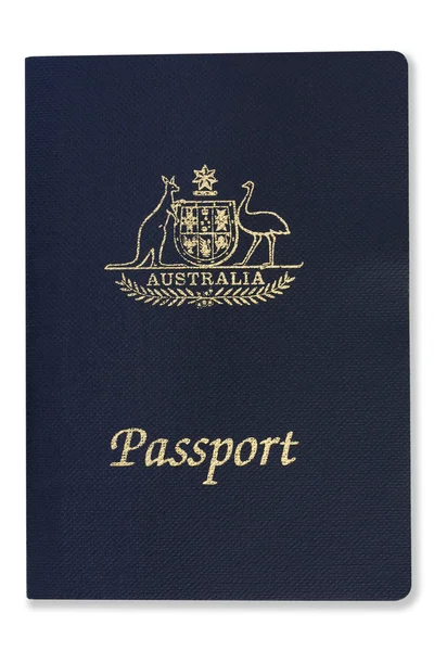 澳大利亚护照 (与路径) — 图库照片