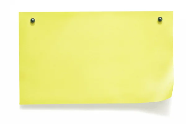 Nota amarela (com Caminho ) — Fotografia de Stock