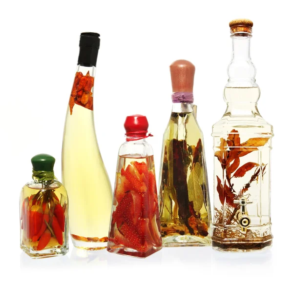 Infunderas oljor och vinäger — Stockfoto