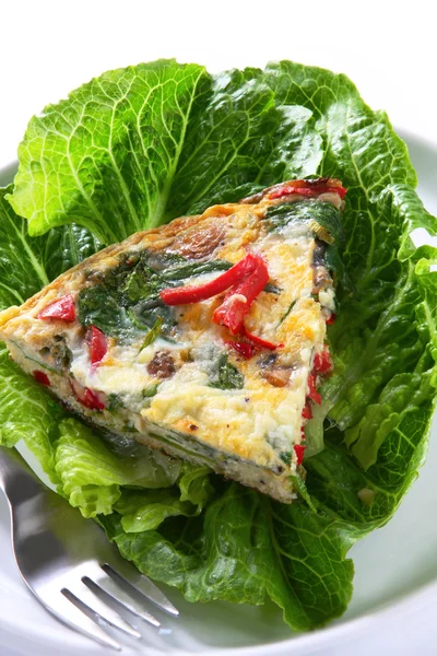 Spinach Frittata — Stock Photo, Image