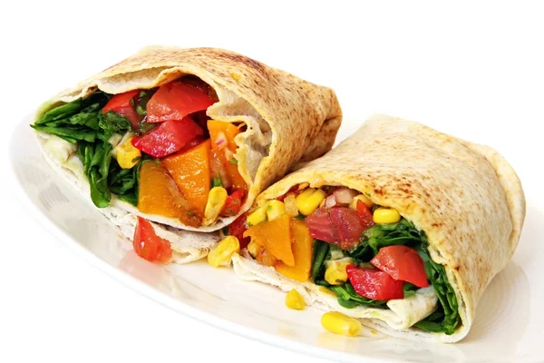 Vegetable Wrap Sandwich — Stock Photo, Image