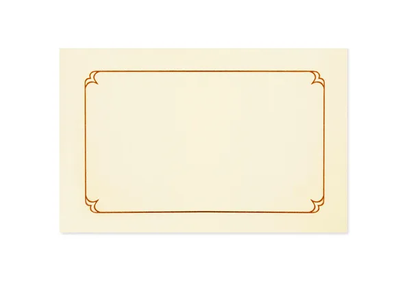 Blank Card — Stock Photo, Image