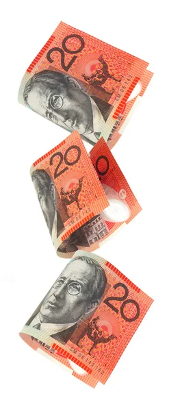 Aussie para düşüyor — Stok fotoğraf