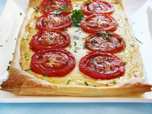 Tomato and Ricotta Tart — Stock Photo, Image