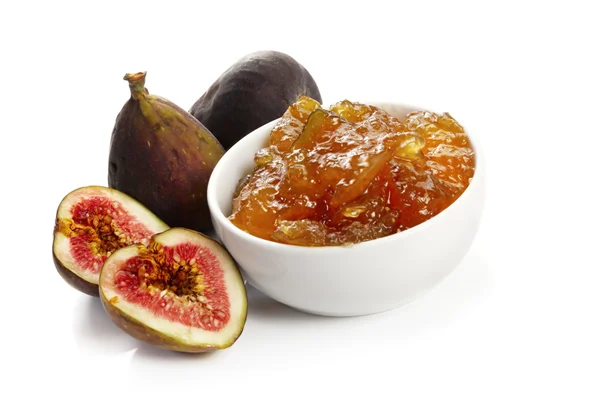 Vijgen en fig jam — Stockfoto