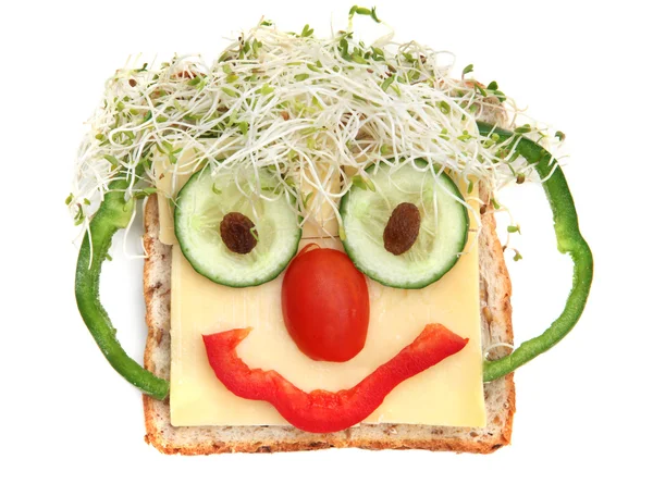 Sandwich Face — Stock Photo, Image