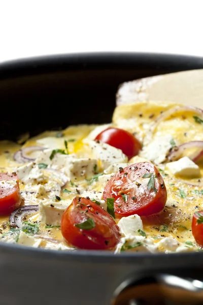 Matlagning omelett — Stockfoto