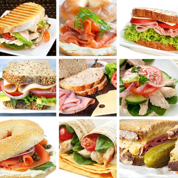 Sandwich-Collage — Stockfoto