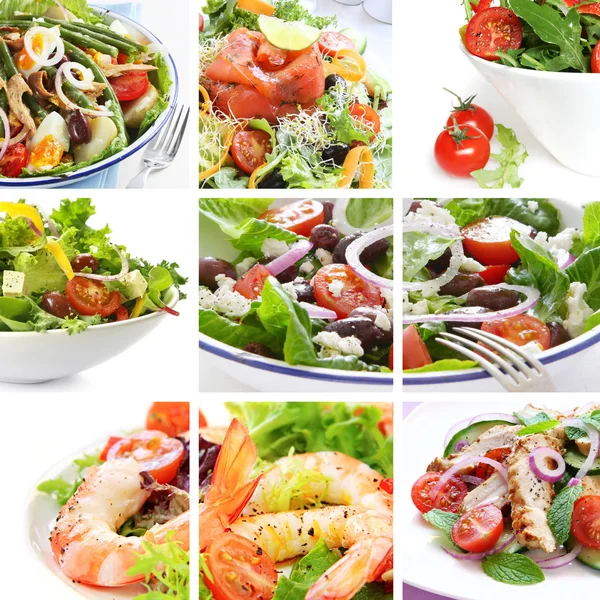 Salatcollage — Stockfoto
