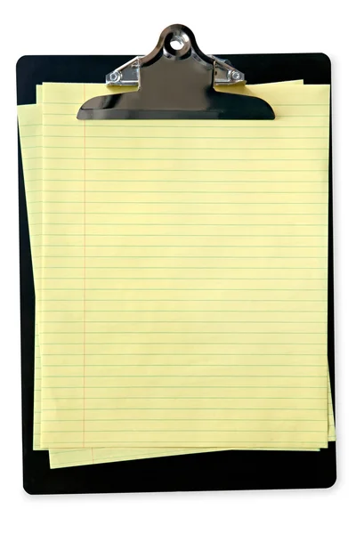 Schránka s žlutým dopisní papír — Stock fotografie