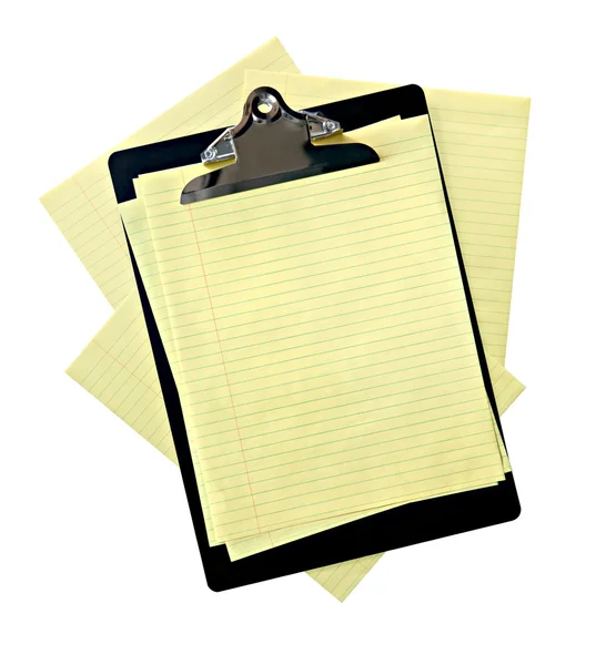 Schowek z żółty papier — Zdjęcie stockowe