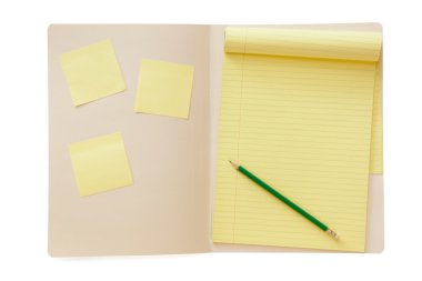 Folder with Notepad clipart