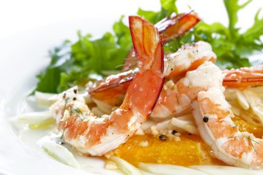 Prawn, Fennel and Orange Salad clipart