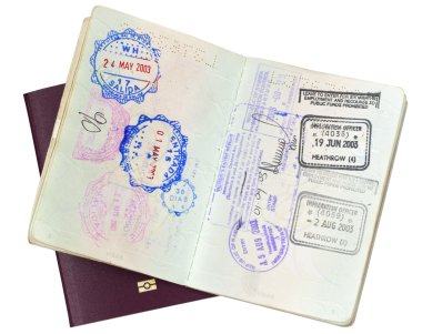 Passport Stamps (with Path) clipart
