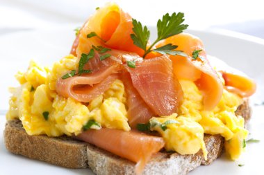 Smoked Salmon Scrambled Eggs clipart