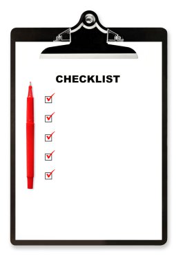 Checklist on Clipboard clipart