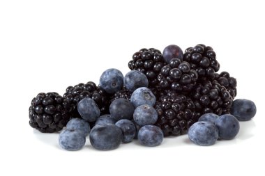 Blackberries and Blueberries clipart