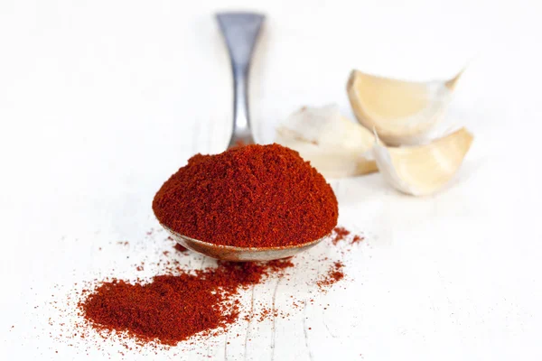 Paprika en knoflook — Stockfoto