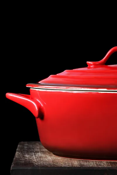 Red Crock Pot — Stock Photo, Image
