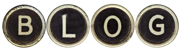 stock image Blog in Old Typewriter Keys