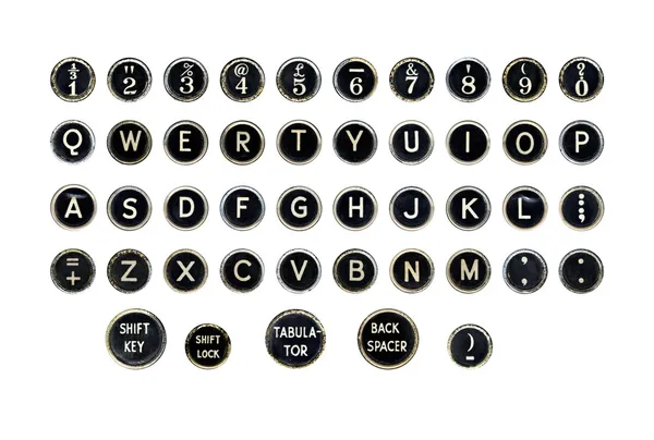 Schrijfmachine belangrijke alfabet — Stockfoto