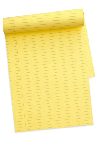 Yellow Notepad (with Path) — Stock Photo, Image