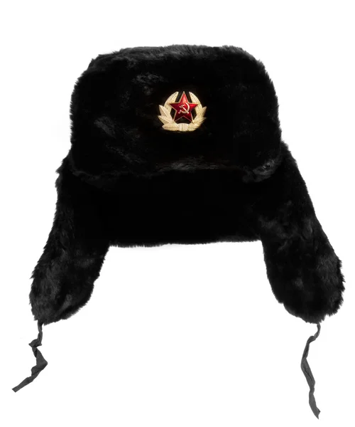 俄罗斯毛皮帽子 — 图库照片