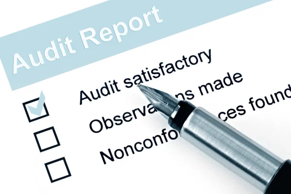 Relazione di audit — Foto Stock