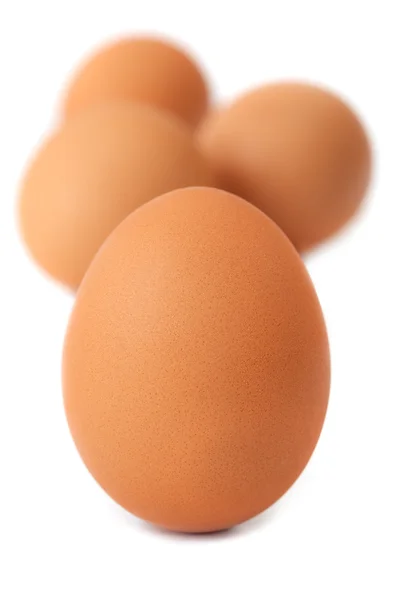 Коричневі яйця — стокове фото