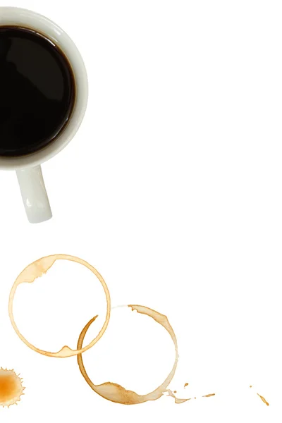 Kaffeebecher und Flecken — Stockfoto