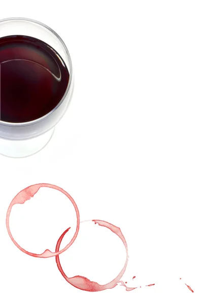 Червоне вино і плям — стокове фото