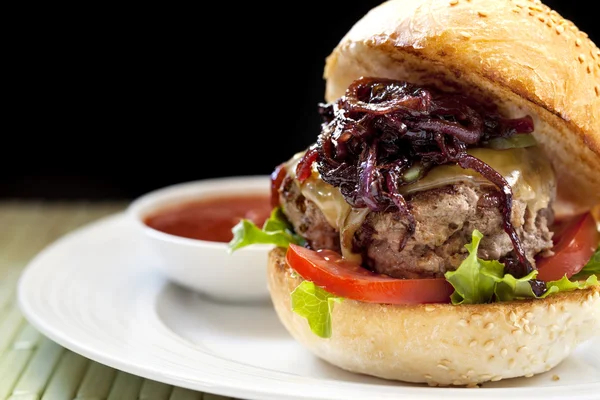 Zdravý hamburger — Stock fotografie