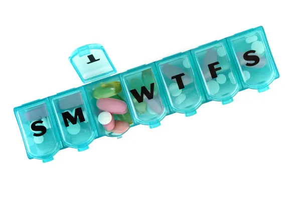 Dagliga piller box — Stockfoto