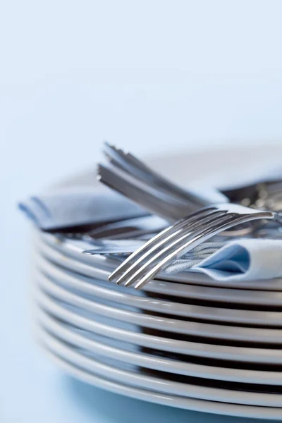 Cutlery and Plates — Stock Photo, Image