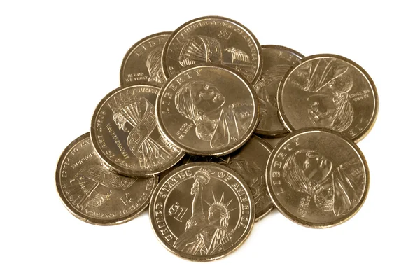 Монети долар — стокове фото