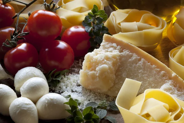 Italské těstoviny ingredience — Stock fotografie
