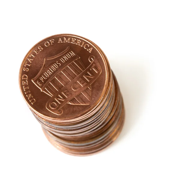Yığın pennies — Stok fotoğraf