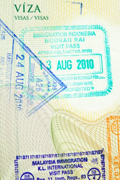 Francobolli di passaporto — Foto Stock