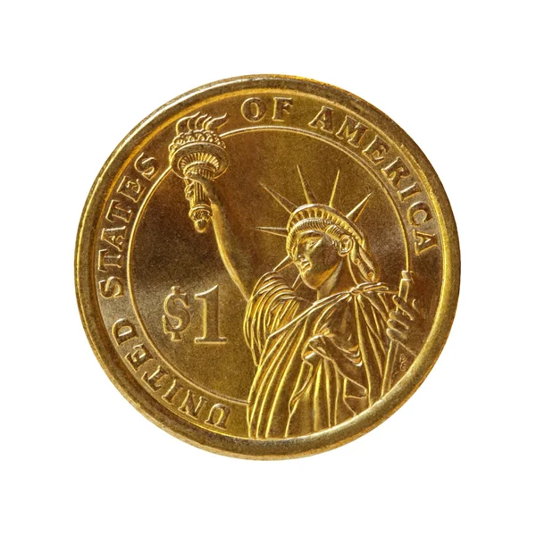 Dollar Coin (with Path) — Stock Photo, Image