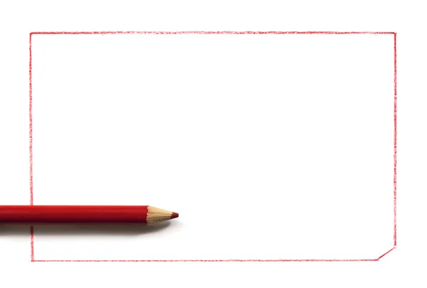 Röd penna med gränsen — Stockfoto