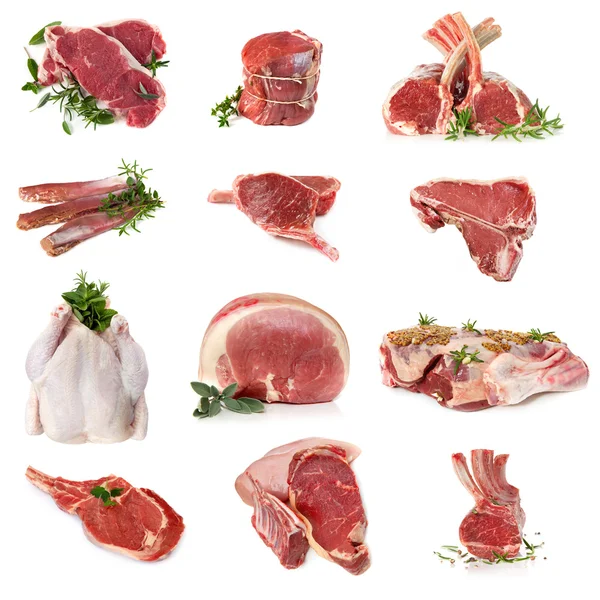 Kawałków surowego mięsa — Zdjęcie stockowe