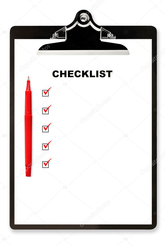 Clipboard With Checklist 5538 Objects Download Royalty