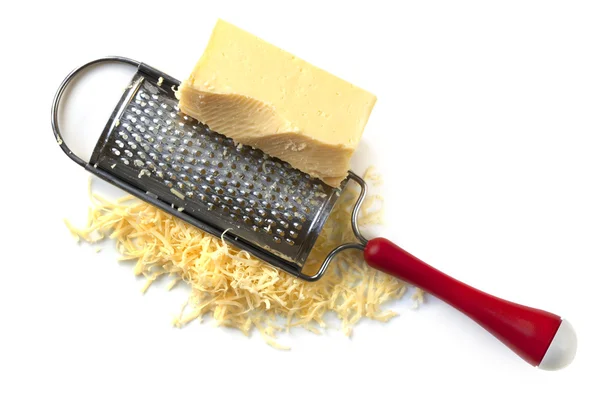 Ralador de queijo com Cheddar — Fotografia de Stock